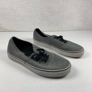 Vans Atwood Skateboard Shoes Unisex Size M9/W10.5 Gray/White Canvas Lace Up 7989
